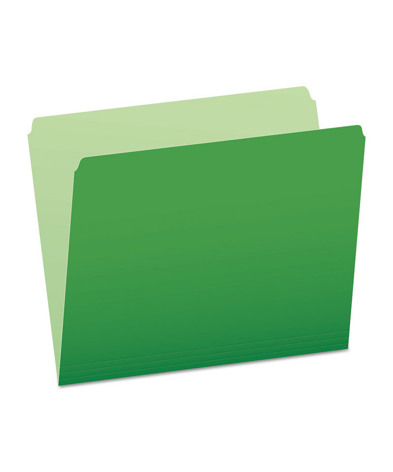 Colored File Folders Straight Cut Top Tab Letter Greenlight Green